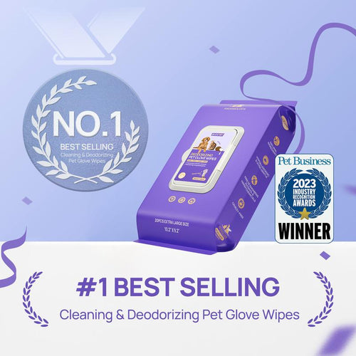 Pawse USA® Plant-Based Pet Bathing Glove Wipes (20 pcs)
